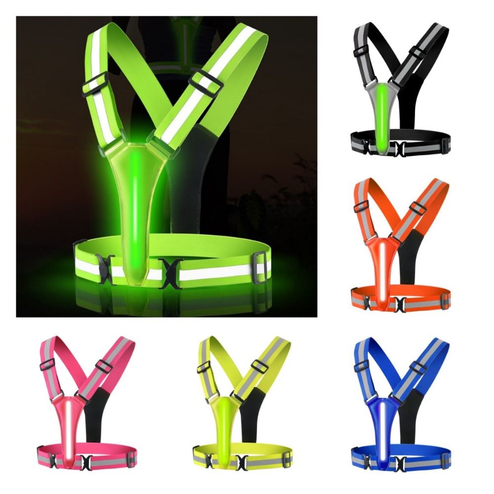 High And Running Gear - USB Rechargeable LED Reflective Vest High