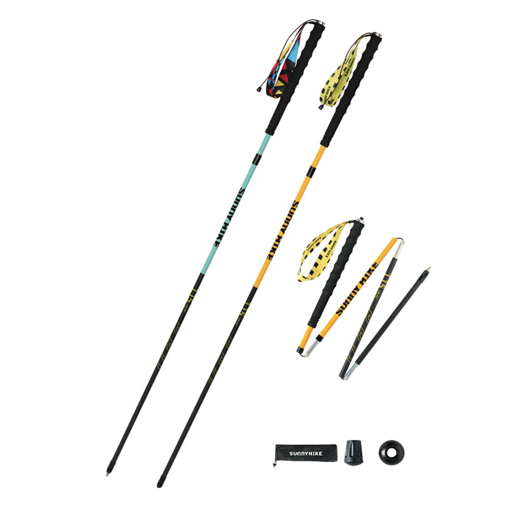 Running Gear Trail - Carbon Fiber Trekking Poles 4-section Ultralight