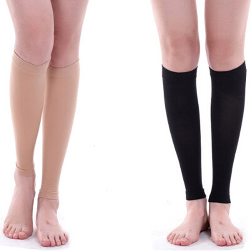Compression Calf Sleeve - 2pcs/lot Elastic Open Toe Knee High