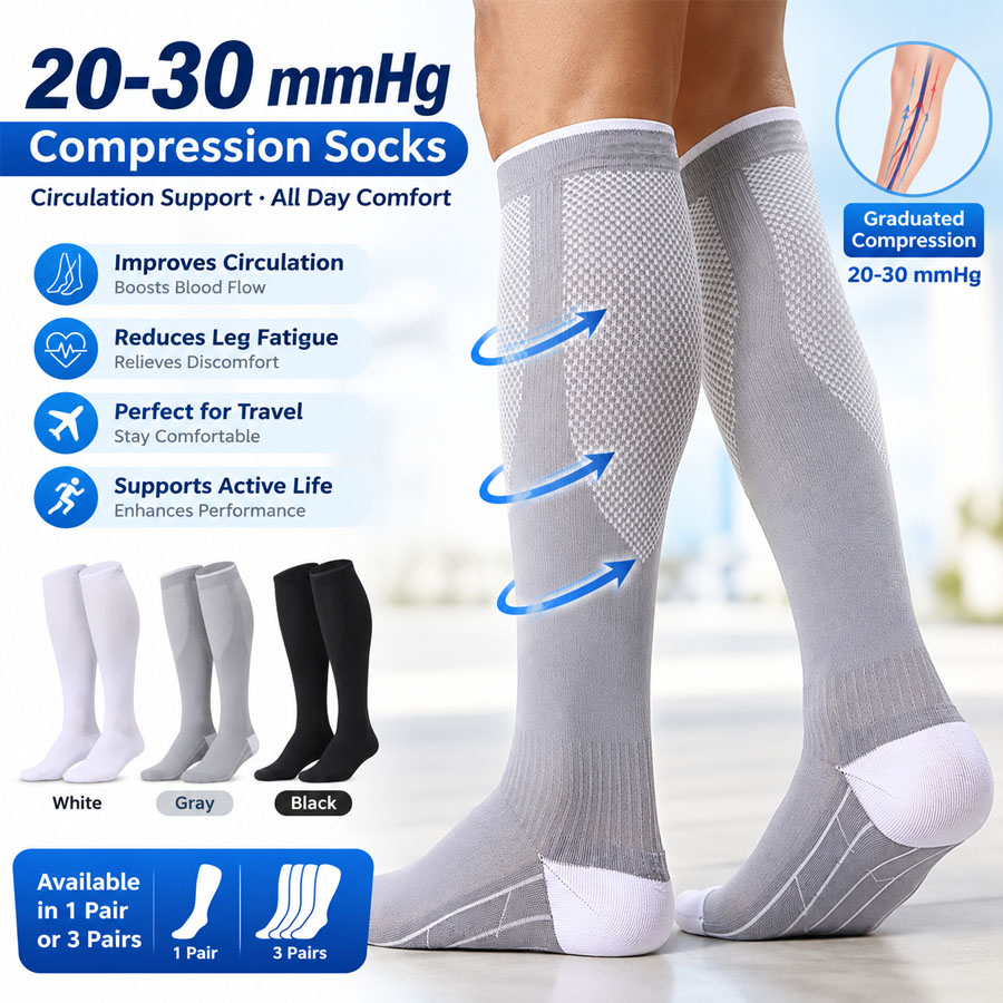 3/1 Pairs 20-30mmHg Compressio - огляд і ціна Compression Calf Sleeve